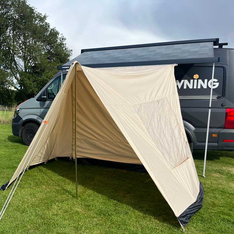 GlanopyPLUS: Van Sun Canopy and Universal Porch for glawnings and bell tents with roll down door