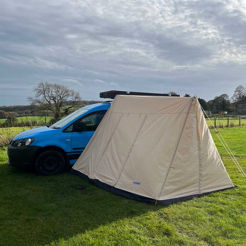 GlanopyPLUS: Van Sun Canopy and Universal Porch for glawnings and bell tents with roll down door