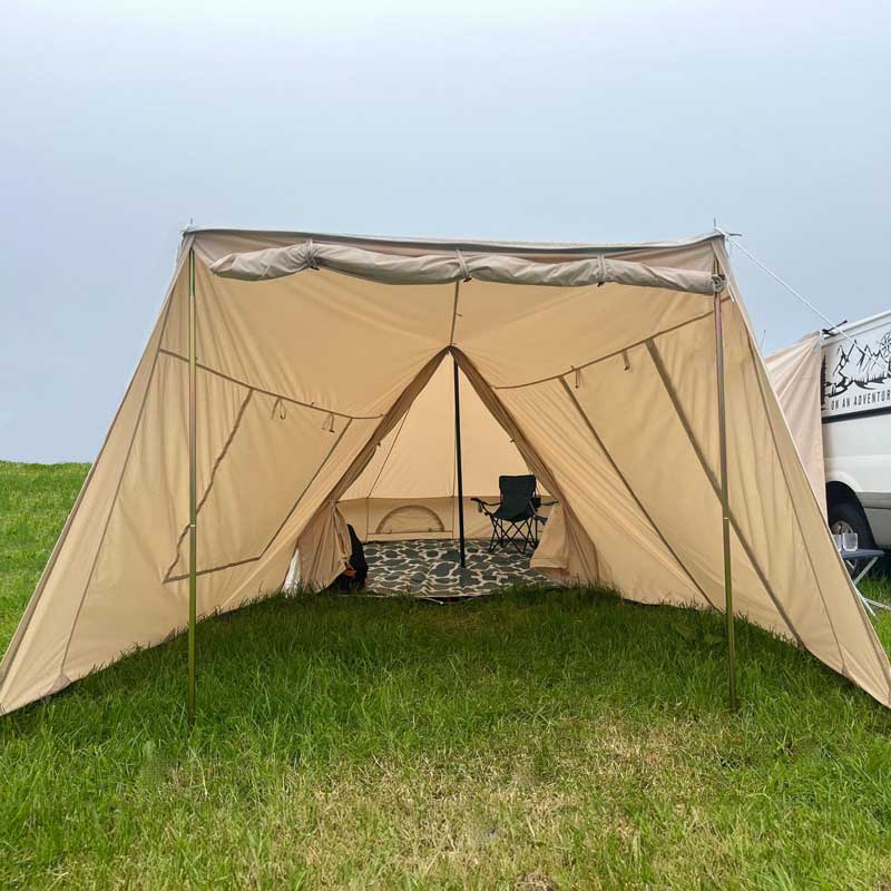 GlanopyPLUS: Van Sun Canopy and Universal Porch for glawnings and bell tents with roll down door