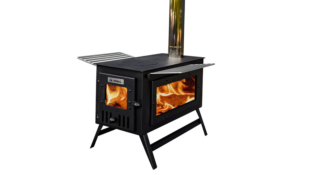 Vista Stove: Portable Woodburner with Carry Bag, Racks, Flue Pieces, Spark Arrestor