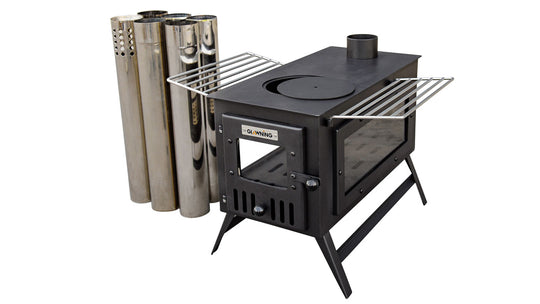 Vista Stove: Portable Woodburner with Carry Bag, Racks, Flue Pieces, Spark Arrestor